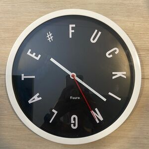 Fisura. #f-ing late Wall Clock